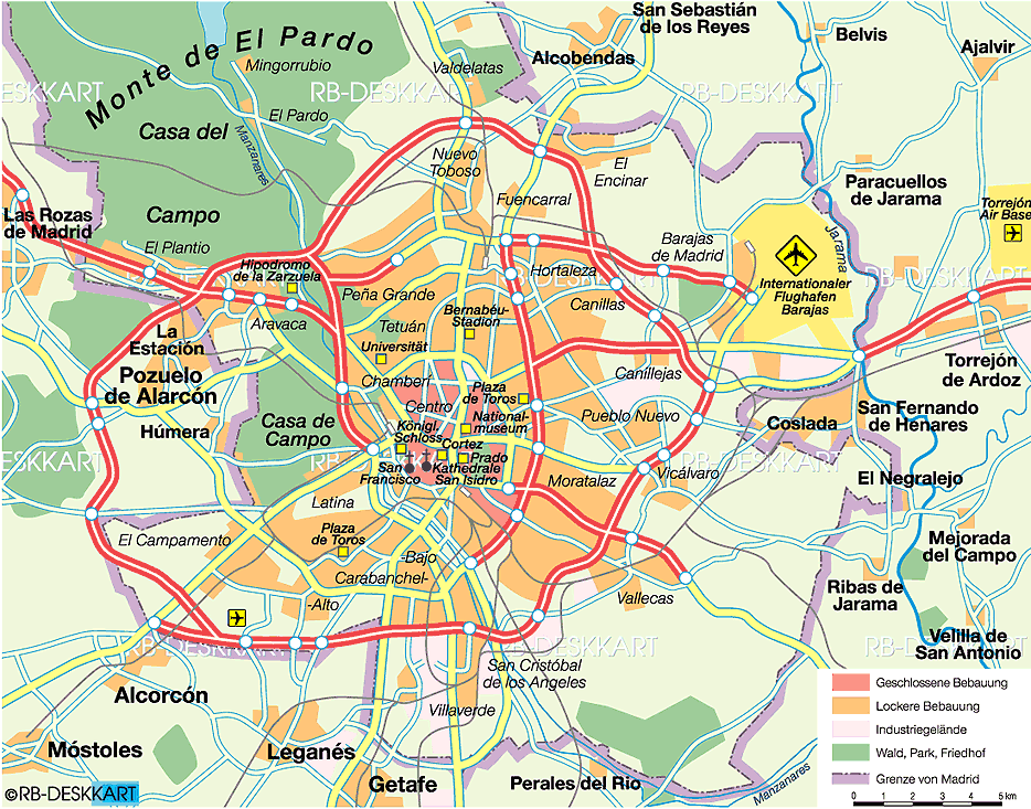 Madrid Map and Madrid Satellite Image