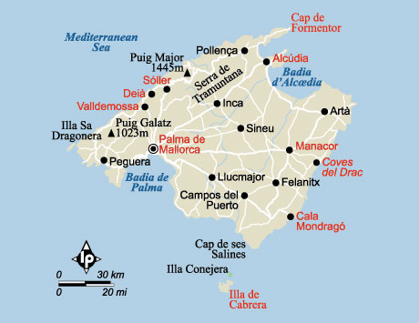majorca map
