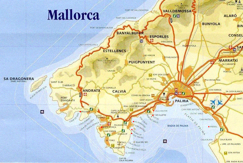 And spain mallorca of map Map of
