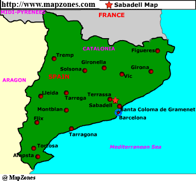 Sabadell Map and Sabadell Satellite Image