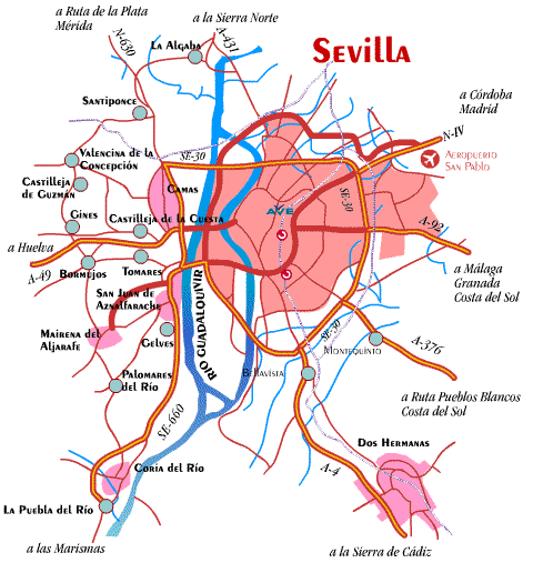 Sevilla city map