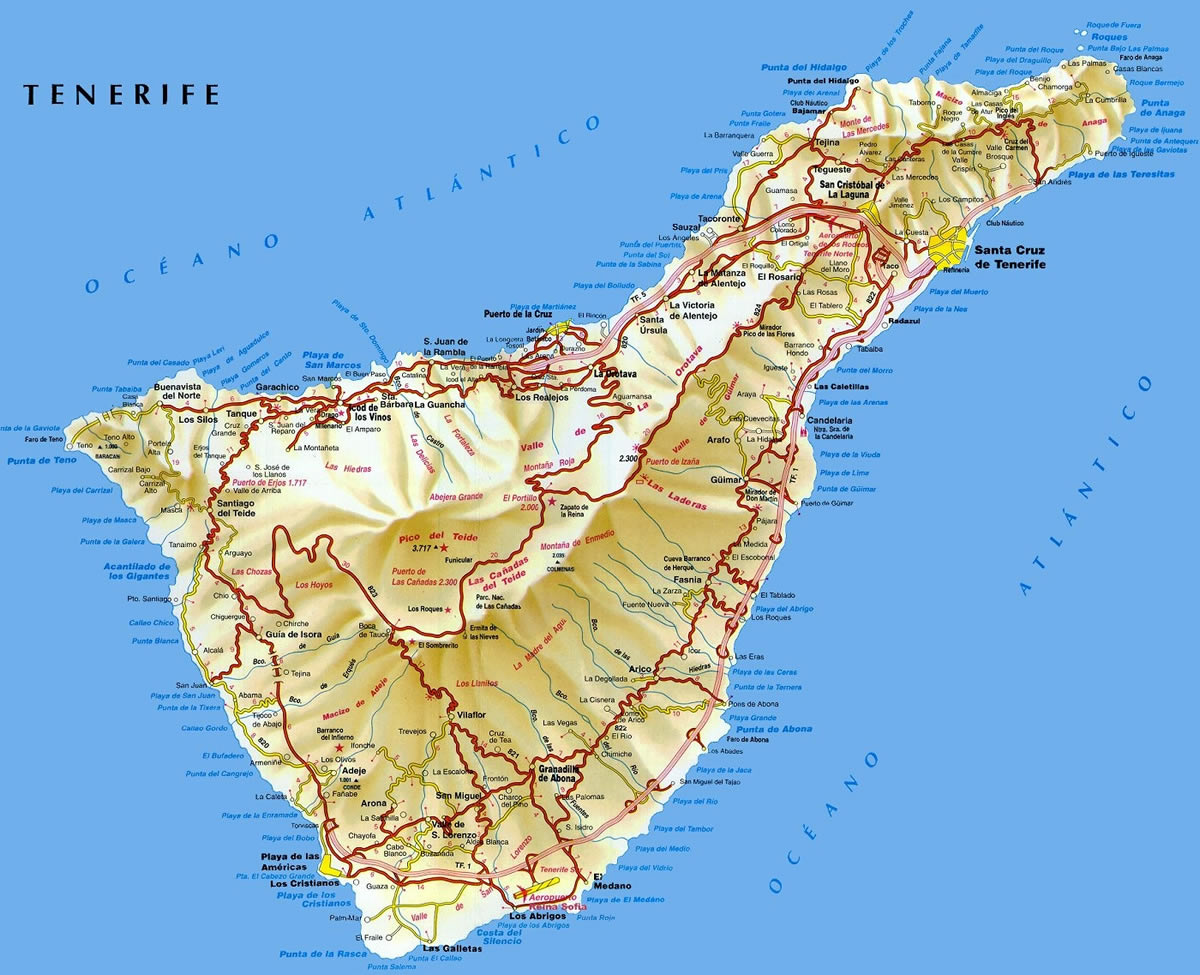 Tenerife map
