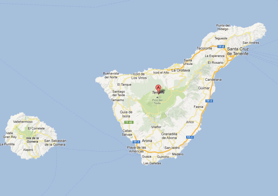 map of Tenerife