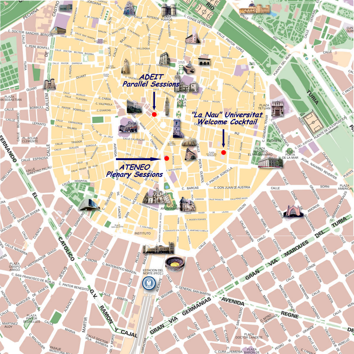 Valencia historic map