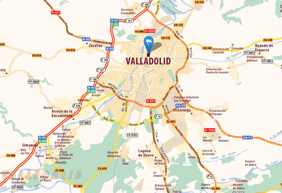 spain Valladolid map