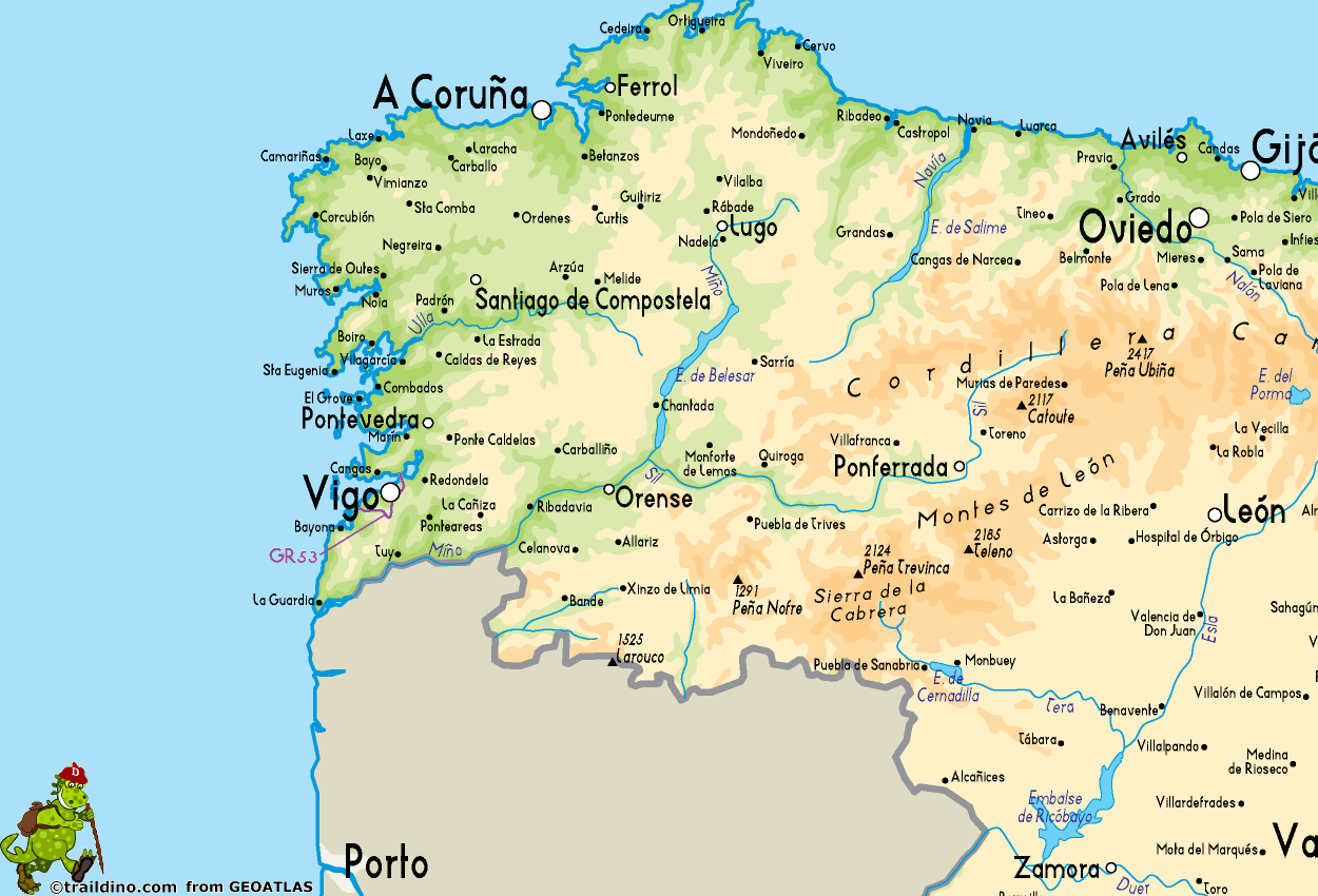 Hiking Map Spain Vigo