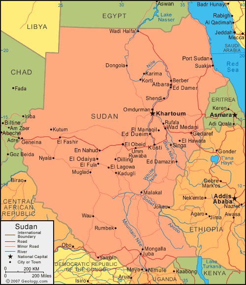 MAP OF SUDAN