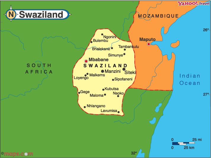 Свазиленд на карте. Свазиленд столица Мбабане на карте. Королевство Свазиленд на карте.