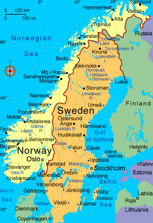 maps of sweden