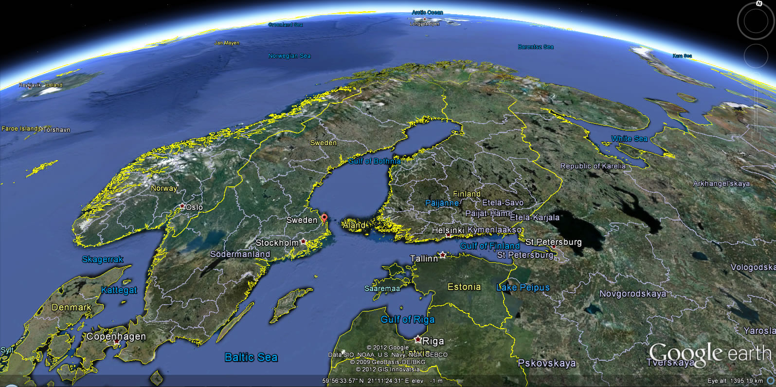 Sweden Map and Satellite Image