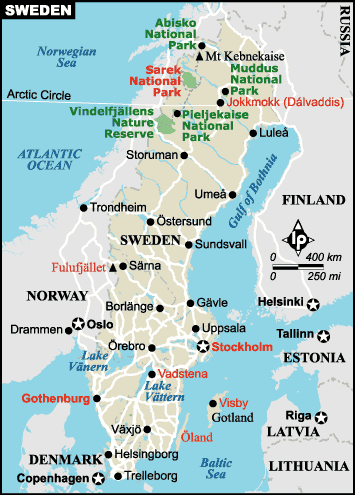 sweden country map