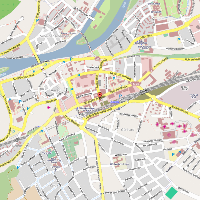 map of Aarau