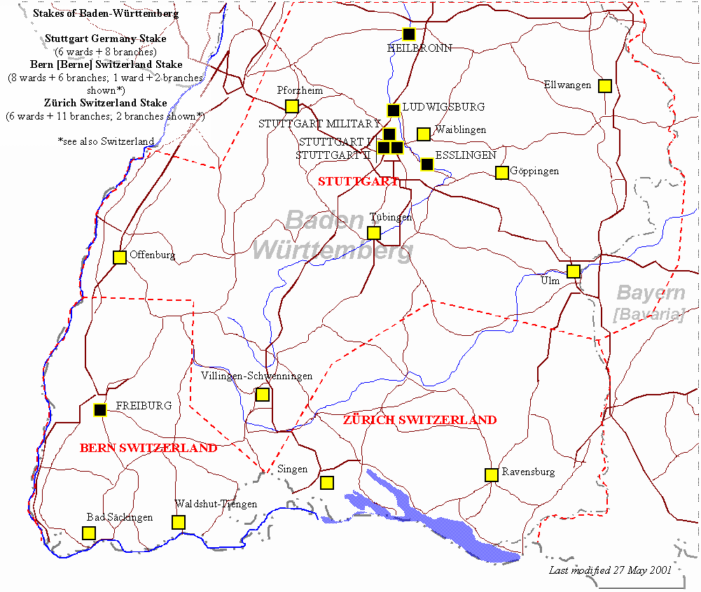 Baden swiss map
