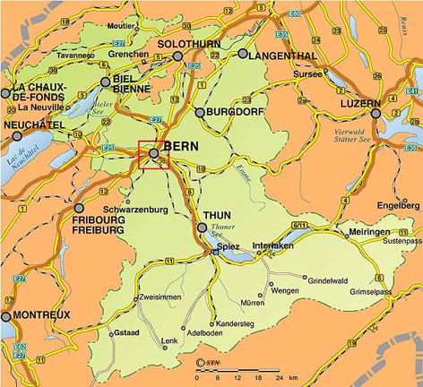 switzerland Bern map