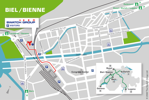 map of Biel Bienne