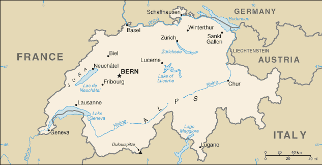 political map switzerland Carouge