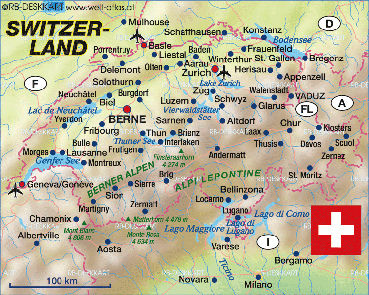switzerland map Davos