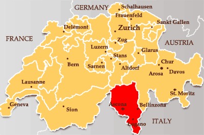 lugano map switzerland
