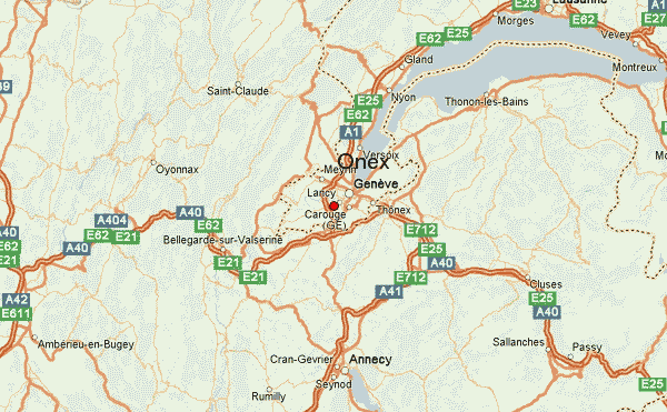 Onex map geneva