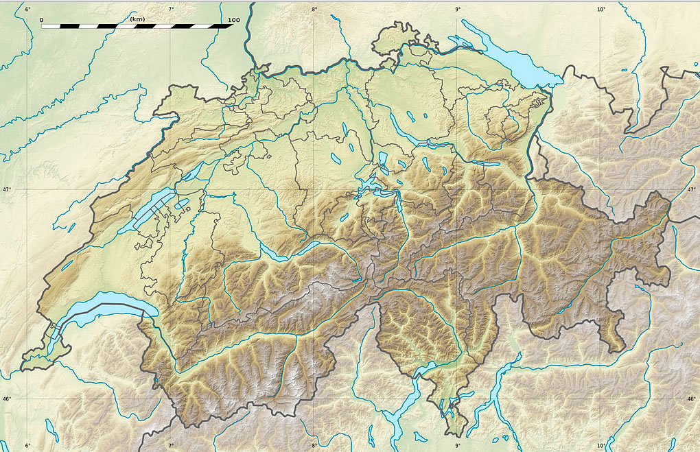 switzerland relief location map