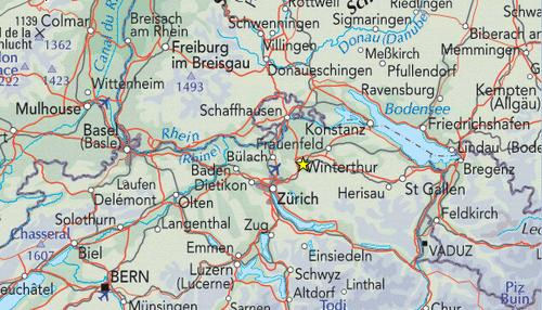 Winterthur region map