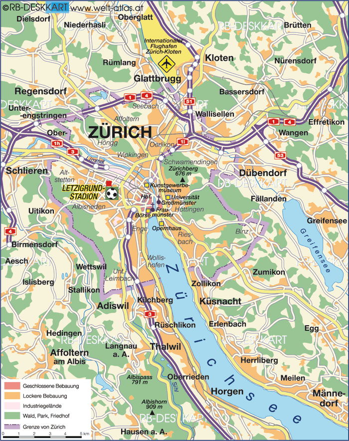 Zurich map
