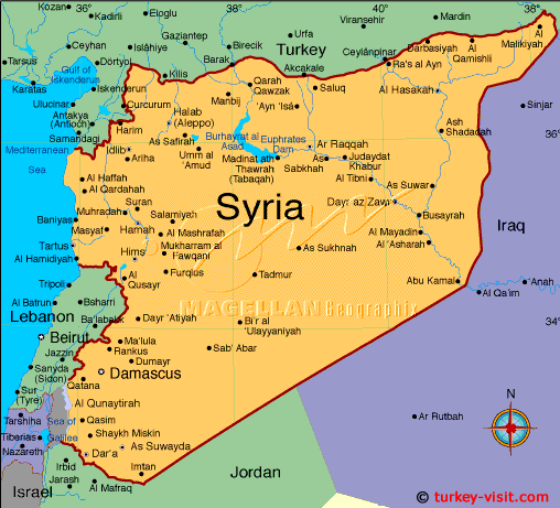 Aleppo syria map