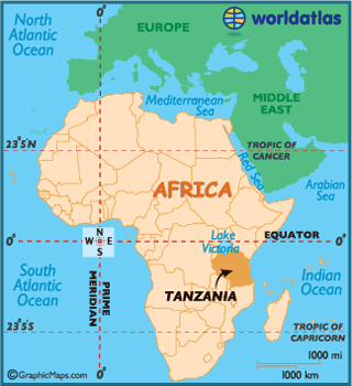 tanzania map africa