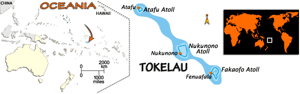 tokelau map world