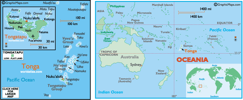 MAP OF TONGA