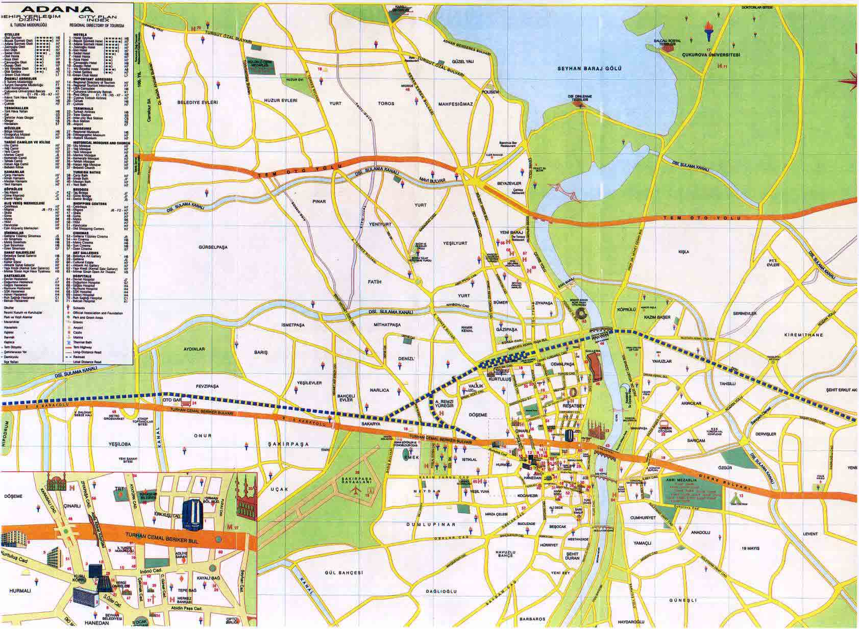 city map of adana