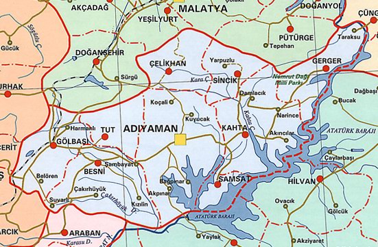 adiyaman political map