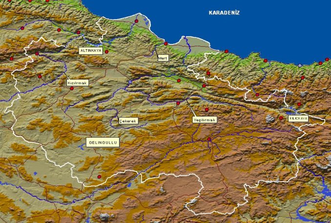 amasya pyhsical map
