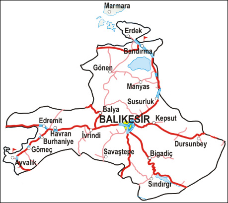 balikesir city map
