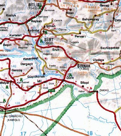 bitlis itinerary map