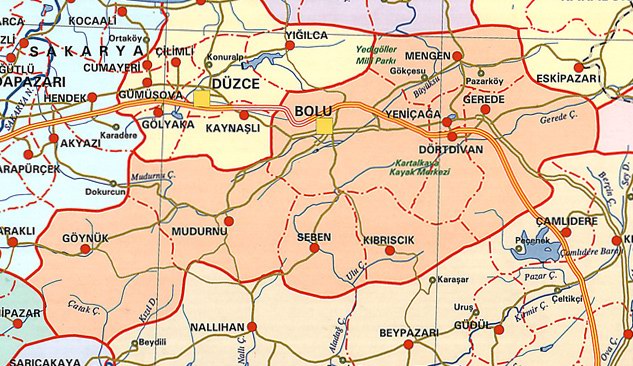 bolu towns map