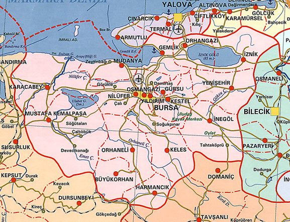 bursa route map