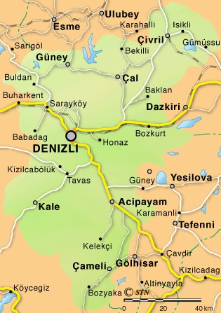 map of denizli