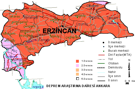 erzincan earthquake map