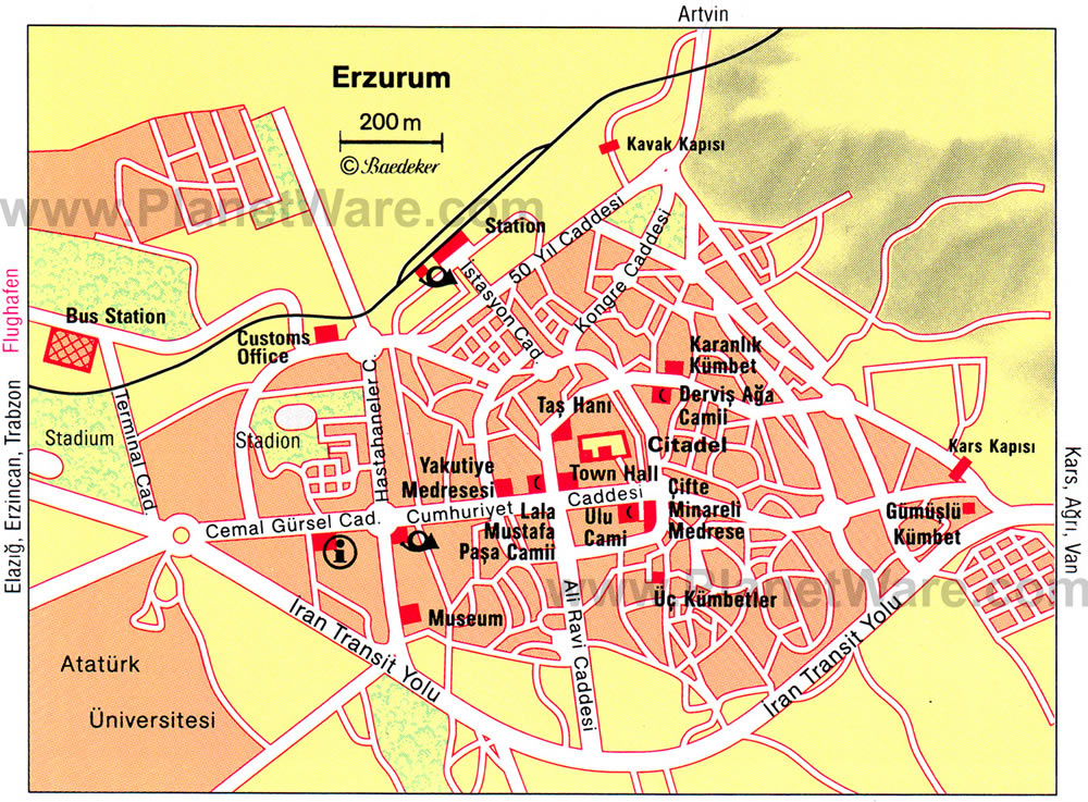erzurum center map