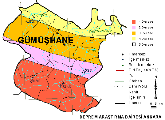 gumushane earthquake map