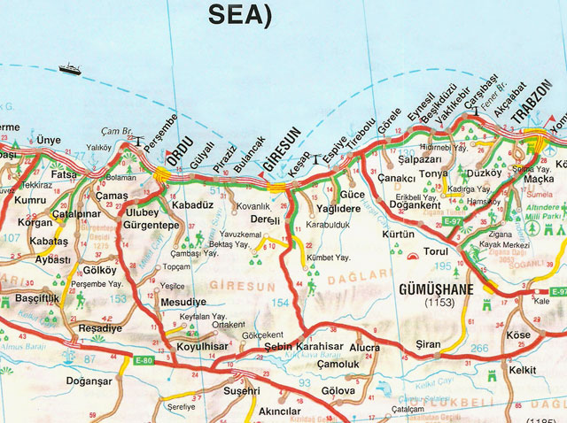 gumushane route map