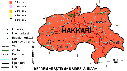 hakkari earthquake map