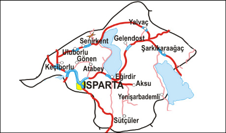 isparta city map
