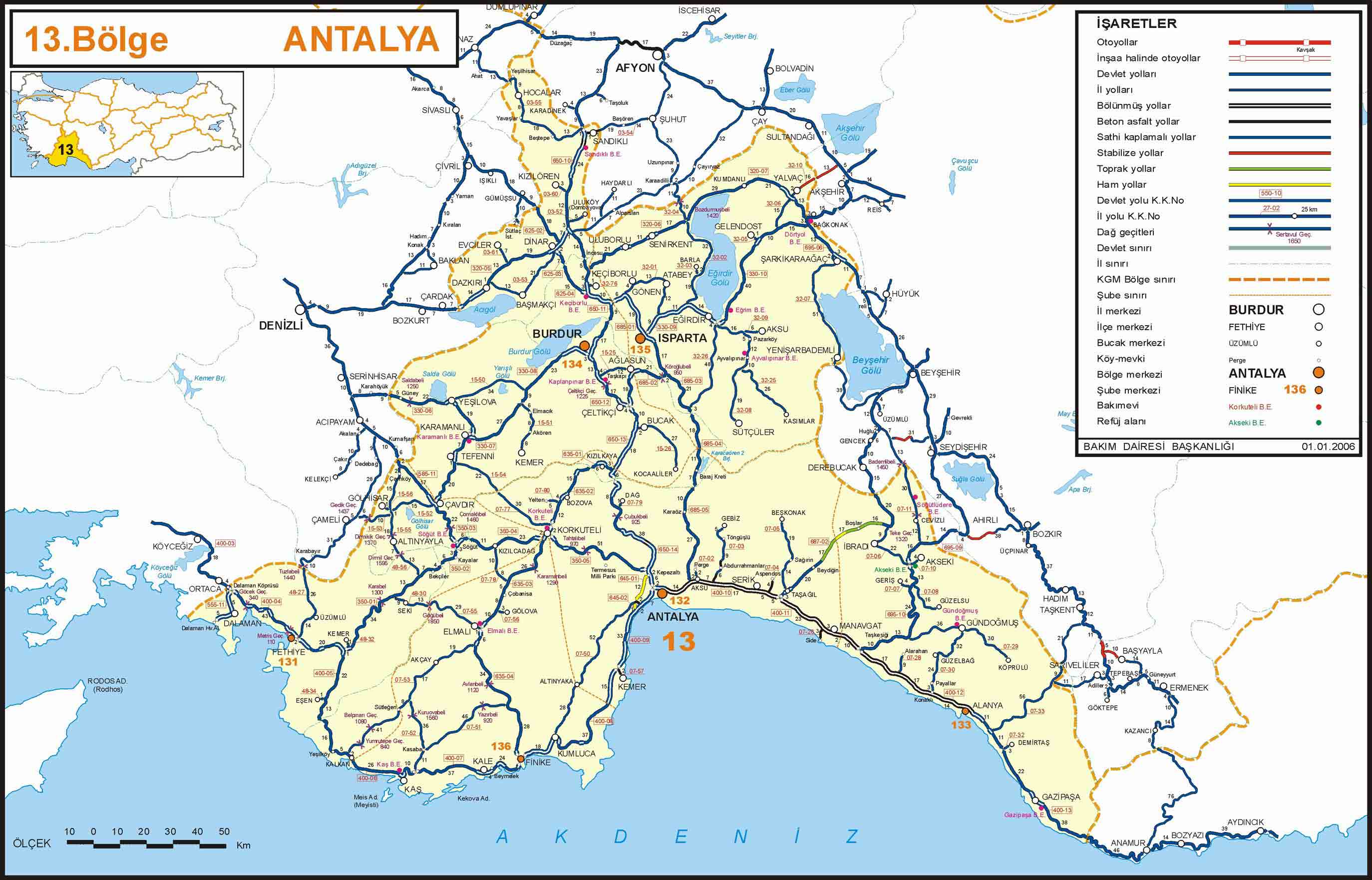 isparta itinerary map