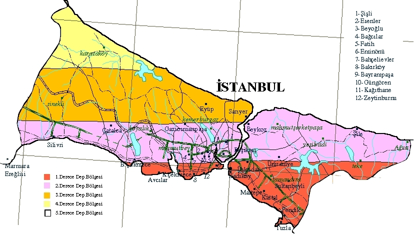 istanbul map and satellite image