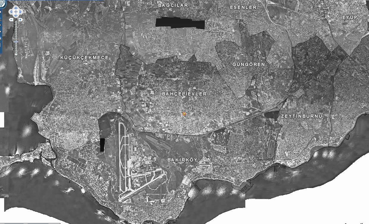 istanbul map 1982 airport
