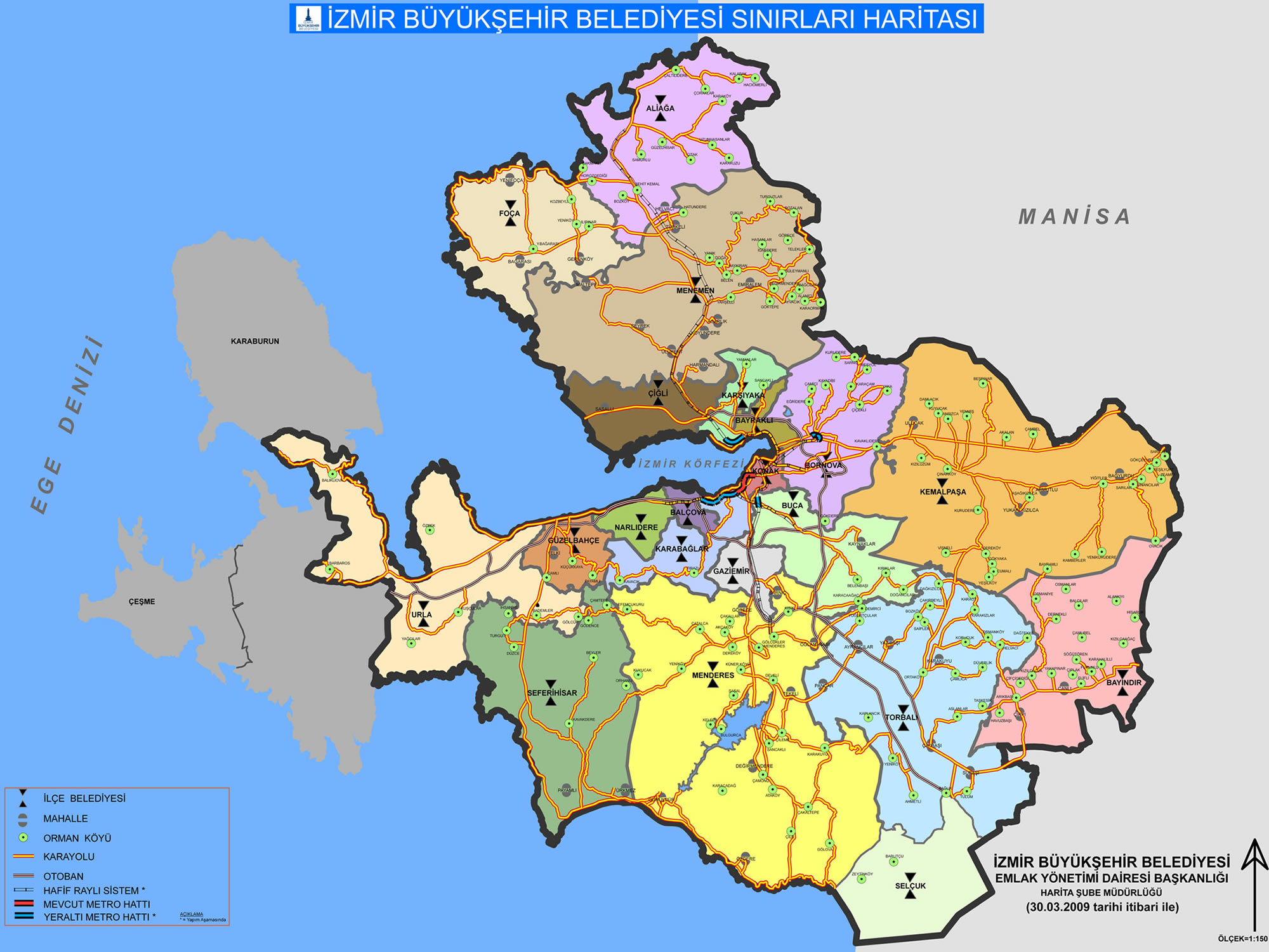 izmir municipality map