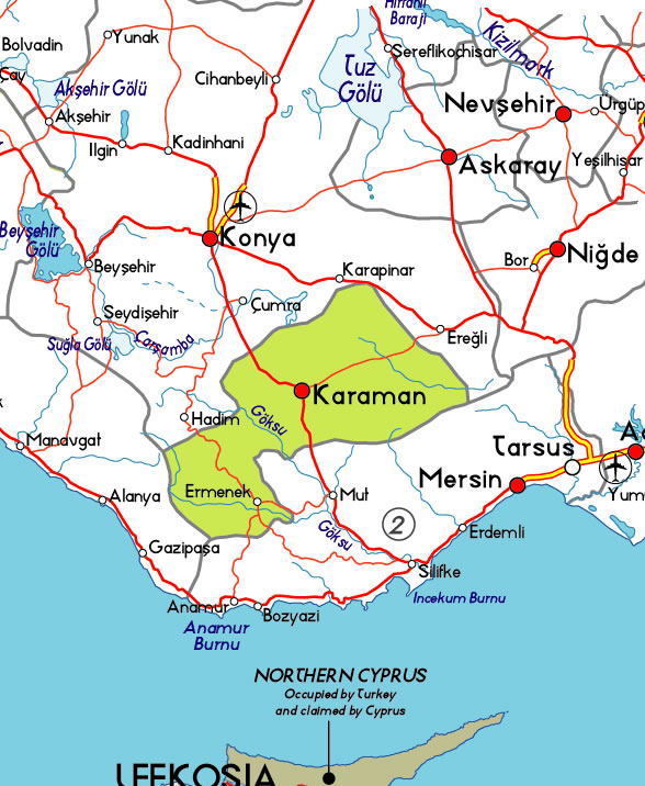 karaman city map