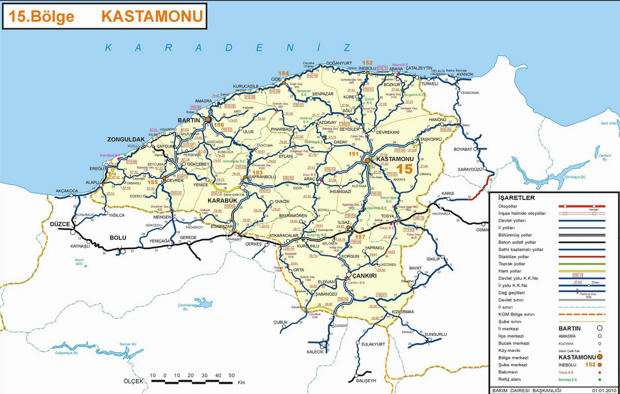 kastamonu road map
